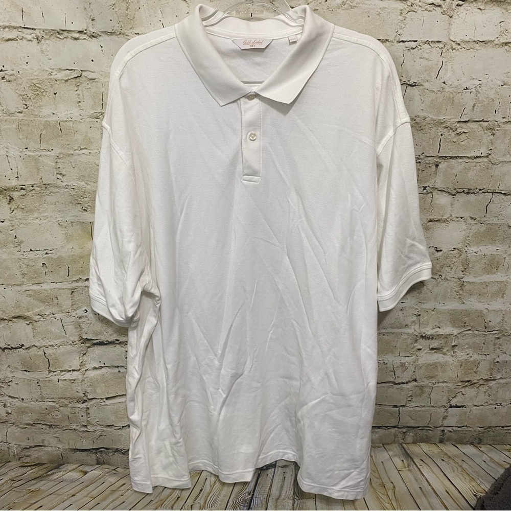 Roundtree & Yorke White Cotton Short Sleeve Polo Shirt